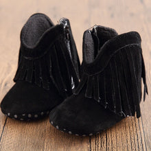 Carregar imagem no visualizador da galeria, Moccasin Moccs Newborn Baby Girl Boy Kids Prewalker Solid Fringe Shoes Infant Toddler Soft Soled Anti-slip Boots Booties 0-1Yea
