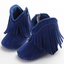 Carregar imagem no visualizador da galeria, Moccasin Moccs Newborn Baby Girl Boy Kids Prewalker Solid Fringe Shoes Infant Toddler Soft Soled Anti-slip Boots Booties 0-1Yea
