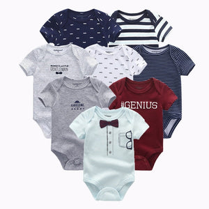 8 PCS/LOT Short Sleeve Baby Rompers 100%Cotton overalls Newborn clothes Roupas de bebe boys girls jumpsuit&clothing