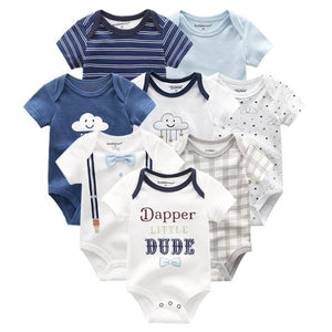 8 PCS/LOT Short Sleeve Baby Rompers 100%Cotton overalls Newborn clothes Roupas de bebe boys girls jumpsuit&clothing