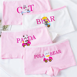 4 Pcs/lot Children Panties Briefs Kids Underwear Baby Cotton Sweet Design Panties  Cute Underpants Children Clothing