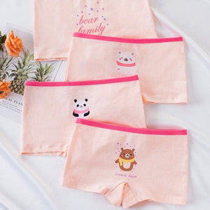 4 Pcs/lot Children Panties Briefs Kids Underwear Baby Cotton Sweet Design Panties  Cute Underpants Children Clothing