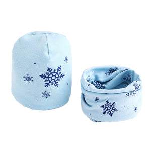 New Fashion Baby Cap Set Cartoon Owl Stars Baby Head Cover Spring Warm Neck Collar Kids Beanies Sets Cotton Children Hats Scarf