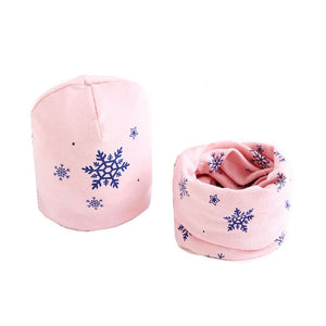 New Fashion Baby Cap Set Cartoon Owl Stars Baby Head Cover Spring Warm Neck Collar Kids Beanies Sets Cotton Children Hats Scarf