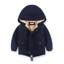 Cargar imagen en el visor de la galería, Children Winter Fleece Outdoor Jackets for Boys Hooded Warm Kids Boy Outerwear Windbreaker Autumn Casual Baby Boy Coats Clothing
