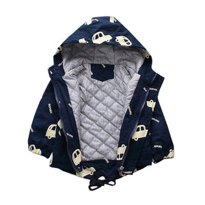 Children Winter Fleece Outdoor Jackets for Boys Hooded Warm Kids Boy Outerwear Windbreaker Autumn Casual Baby Boy Coats Clothing