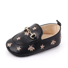 将图片加载到图库查看器，Baby Boy Shoes for 0-18 M with Bees Stars Newborn Baby Casual Shoes Toddler Infant Loafers Shoes Cotton Soft Sole Baby Moccasins
