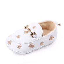 将图片加载到图库查看器，Baby Boy Shoes for 0-18 M with Bees Stars Newborn Baby Casual Shoes Toddler Infant Loafers Shoes Cotton Soft Sole Baby Moccasins
