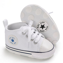 将图片加载到图库查看器，Baby Canvas Classic Sports Sneakers Newborn Baby Boys Girls Print Star First Walkers Shoes Infant Toddler Anti-slip Baby Shoes
