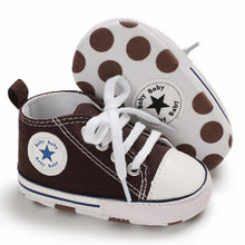 将图片加载到图库查看器，Baby Canvas Classic Sports Sneakers Newborn Baby Boys Girls Print Star First Walkers Shoes Infant Toddler Anti-slip Baby Shoes
