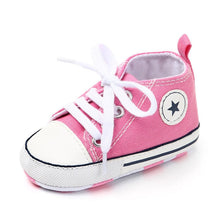 将图片加载到图库查看器，Baby Canvas Classic Sports Sneakers Newborn Baby Boys Girls Print Star First Walkers Shoes Infant Toddler Anti-slip Baby Shoes
