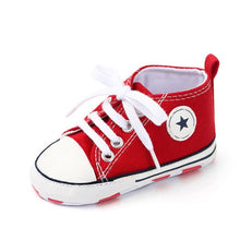 将图片加载到图库查看器，Baby Canvas Classic Sports Sneakers Newborn Baby Boys Girls Print Star First Walkers Shoes Infant Toddler Anti-slip Baby Shoes
