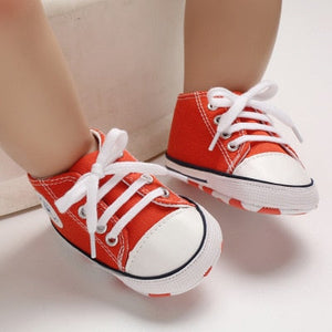 New  Baby Canvas Sneaker For Newborn Sport Shoes For Baby Boys Girls Infant Toddler Soft Bottom Anti-slip First Walkers 0-18 M