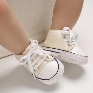 New  Baby Canvas Sneaker For Newborn Sport Shoes For Baby Boys Girls Infant Toddler Soft Bottom Anti-slip First Walkers 0-18 M