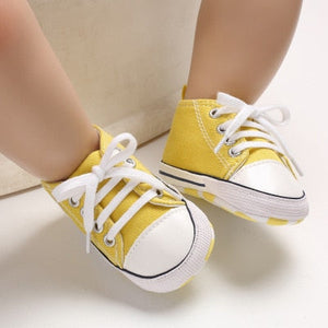 New  Baby Canvas Sneaker For Newborn Sport Shoes For Baby Boys Girls Infant Toddler Soft Bottom Anti-slip First Walkers 0-18 M