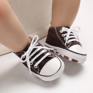 New  Baby Canvas Sneaker For Newborn Sport Shoes For Baby Boys Girls Infant Toddler Soft Bottom Anti-slip First Walkers 0-18 M