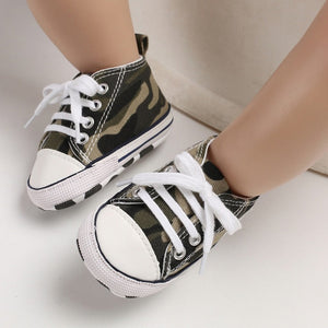 New  Baby Canvas Sneaker For Newborn Sport Shoes For Baby Boys Girls Infant Toddler Soft Bottom Anti-slip First Walkers 0-18 M