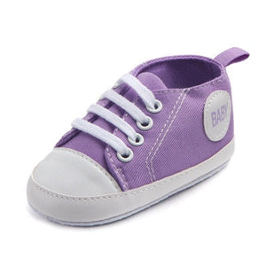 New  Baby Canvas Sneaker For Newborn Sport Shoes For Baby Boys Girls Infant Toddler Soft Bottom Anti-slip First Walkers 0-18 M