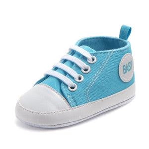 New  Baby Canvas Sneaker For Newborn Sport Shoes For Baby Boys Girls Infant Toddler Soft Bottom Anti-slip First Walkers 0-18 M