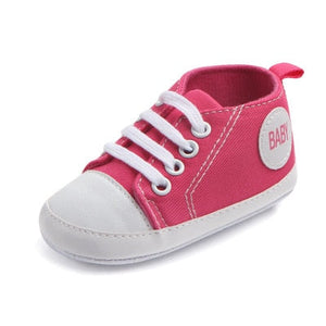 New  Baby Canvas Sneaker For Newborn Sport Shoes For Baby Boys Girls Infant Toddler Soft Bottom Anti-slip First Walkers 0-18 M