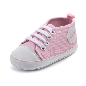 New  Baby Canvas Sneaker For Newborn Sport Shoes For Baby Boys Girls Infant Toddler Soft Bottom Anti-slip First Walkers 0-18 M