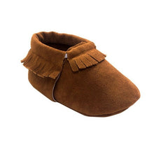 Carregar imagem no visualizador da galeria, Newborn Toddler Infant Boys Girls Tassel Shoes Toddler Soft Sole Coral Velvet Baby Moccasins Shoes Baby Crib Shoes PU
