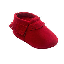 Carregar imagem no visualizador da galeria, Newborn Toddler Infant Boys Girls Tassel Shoes Toddler Soft Sole Coral Velvet Baby Moccasins Shoes Baby Crib Shoes PU
