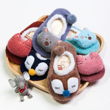 Carregar imagem no visualizador da galeria, Winter Baby Boy Girl Children Socks Anti Slip Newborn Animal Cartoon Shoes Slippers Boots Soft Warm Coral Fleece Indoor Socks
