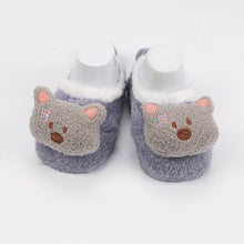 Carregar imagem no visualizador da galeria, Winter Baby Boy Girl Children Socks Anti Slip Newborn Animal Cartoon Shoes Slippers Boots Soft Warm Coral Fleece Indoor Socks
