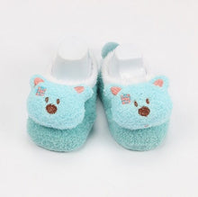 Carregar imagem no visualizador da galeria, Winter Baby Boy Girl Children Socks Anti Slip Newborn Animal Cartoon Shoes Slippers Boots Soft Warm Coral Fleece Indoor Socks
