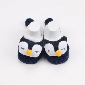 Winter Baby Boy Girl Children Socks Anti Slip Newborn Animal Cartoon Shoes Slippers Boots Soft Warm Coral Fleece Indoor Socks