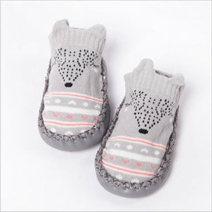 2017 Fashion Baby Socks With Rubber Soles Infant Sock Newborn Autumn Winter Children Floor Socks Shoes Anti Slip Soft Sole Sock