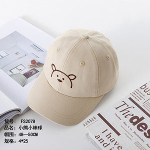 Spring Autumn Cartoon Bear Baby Baseball Cap Baby Boy Girl Adjustable Snapback Caps Hip Hop Baby Hats Newborn Infant Sun Caps