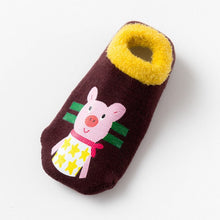 Cargar imagen en el visor de la galería, Cotton Baby Boys Girls Socks Rubber Slip-resistant Floor Socks Cartoon Infant Kids Animal Socks Winter Autumn Thicken Warm Shoes
