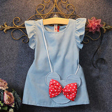 Cargar imagen en el visor de la galería, 2018 New Summer Dress Children&#39;s Clothing Girls Denim Stitching Baby Girl Dresses Party Wedding Children&#39;s Mesh Princess Dress
