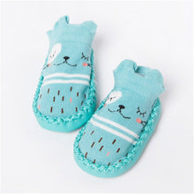 Cargar imagen en el visor de la galería, Baby shoes socks Children Infant Cartoon Socks Baby Gift Kids Indoor Floor Socks Leather Sole Non-Slip Thick Towel Socks
