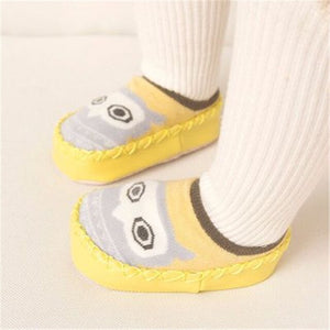 Baby shoes socks Children Infant Cartoon Socks Baby Gift Kids Indoor Floor Socks Leather Sole Non-Slip Thick Towel Socks