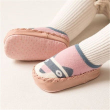 Cargar imagen en el visor de la galería, Baby shoes socks Children Infant Cartoon Socks Baby Gift Kids Indoor Floor Socks Leather Sole Non-Slip Thick Towel Socks
