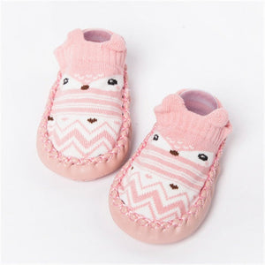 Baby shoes socks Children Infant Cartoon Socks Baby Gift Kids Indoor Floor Socks Leather Sole Non-Slip Thick Towel Socks