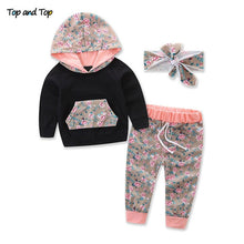 Carregar imagem no visualizador da galeria, Top and Top Baby Girls Clothes Set 2018 Autumn Newborn Baby Girl Clothing Leopard Print Rompers Headband Pants 3PCS Outfits Set
