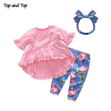 Carregar imagem no visualizador da galeria, Top and Top Baby Girls Clothes Set 2018 Autumn Newborn Baby Girl Clothing Leopard Print Rompers Headband Pants 3PCS Outfits Set
