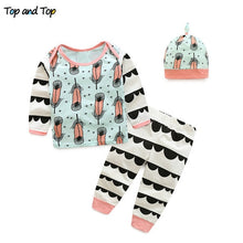 Carregar imagem no visualizador da galeria, Top and Top Baby Girls Clothes Set 2018 Autumn Newborn Baby Girl Clothing Leopard Print Rompers Headband Pants 3PCS Outfits Set
