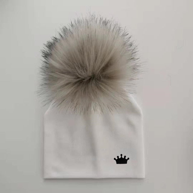 baby boy hat newborn cotton hats baby pom pom crown photo props children's kids hat  boy accessories toddler cap bonnet