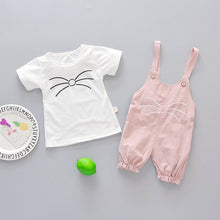 Carregar imagem no visualizador da galeria, Infant Baby Girl Baby Summer Clothing Striped Top Strap Shorts Set for Newborn Baby Girls Clothes 1st Birthday Outfits Cool Sets
