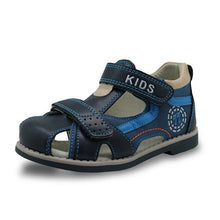 Cargar imagen en el visor de la galería, Apakowa 2019 summer kids shoes brand closed toe toddler boys sandals orthopedic sport pu leather baby boys sandals shoes
