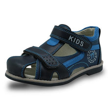 Cargar imagen en el visor de la galería, Apakowa 2019 summer kids shoes brand closed toe toddler boys sandals orthopedic sport pu leather baby boys sandals shoes
