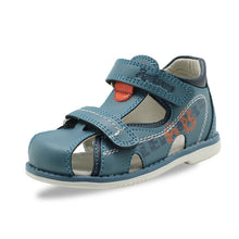 Cargar imagen en el visor de la galería, Apakowa 2019 summer kids shoes brand closed toe toddler boys sandals orthopedic sport pu leather baby boys sandals shoes
