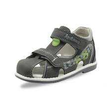 Cargar imagen en el visor de la galería, Apakowa 2019 summer kids shoes brand closed toe toddler boys sandals orthopedic sport pu leather baby boys sandals shoes
