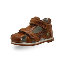 Cargar imagen en el visor de la galería, Apakowa 2019 summer kids shoes brand closed toe toddler boys sandals orthopedic sport pu leather baby boys sandals shoes
