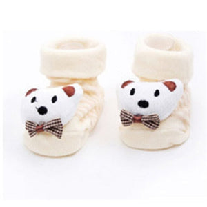 Newborn Cotton Cute Animal Baby Socks Cartoon Slipper Cute Anti Slip Cotton Toddler Baby Socks Shoes 0-18Month